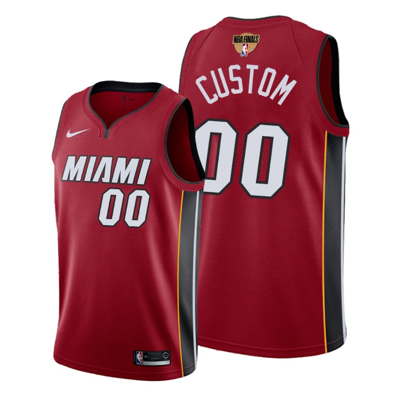 Men's Miami Heat Red Customized 20202 Finals Bound Statement Edition Stitched Jersey